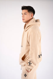 HOODIE THE KING Beige