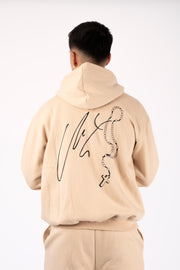 ZIPPER HOODIE SIGNATURE Beige