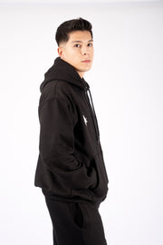 ZIPPER HOODIE SIGNATURE Negro