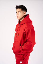 ZIPPER HOODIE SIGNATURE Rojo