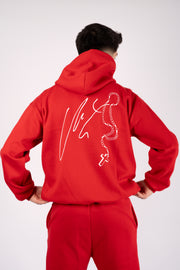 ZIPPER HOODIE SIGNATURE Rojo