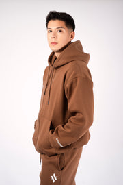 ZIPPER HOODIE ROSARIO Café