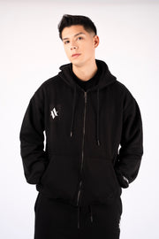 ZIPPER HOODIE ROSARIO Negro