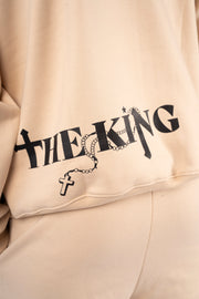HOODIE THE KING Beige