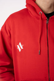 ZIPPER HOODIE SIGNATURE Rojo